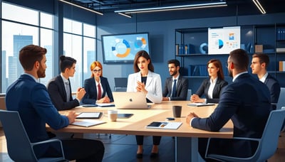 Illustration of a professional consultant providing insights